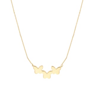 Foto 1 | Foto 1 | Gargantilla Zekie 7159 Oro 10k Amarillo 45 Cms Con Mariposas