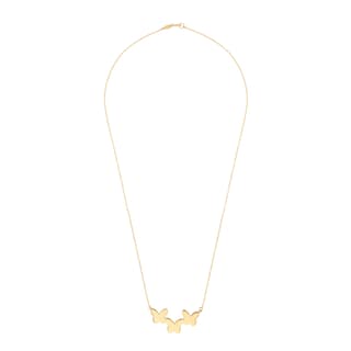 Foto 2 | Foto 2 | Gargantilla Zekie 7159 Oro 10k Amarillo 45 Cms Con Mariposas