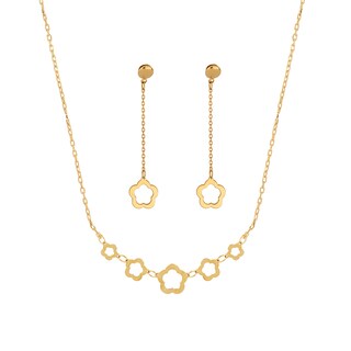 Foto 1 | Foto 1 | Gargantilla Zekie 7219 Oro 14k Amarillo 45 Cms Con Flores