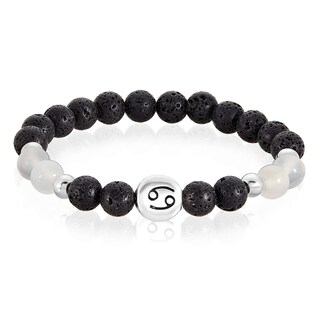 Foto 1 | Foto 1 | Pulsera West Coast Jewelry Para Hombre Con Ágata Y Lava Del Zodiaco Con Cáncer - Venta Internacional.
