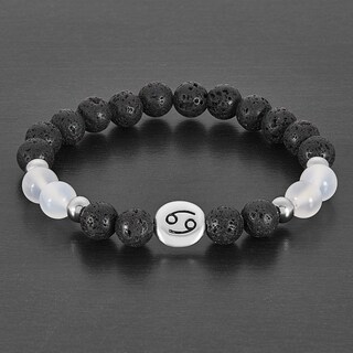 Foto 3 | Foto 3 | Pulsera West Coast Jewelry Para Hombre Con Ágata Y Lava Del Zodiaco Con Cáncer - Venta Internacional.