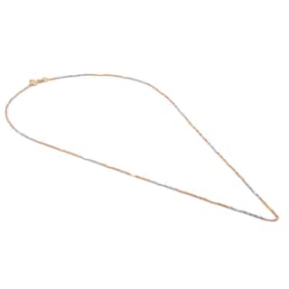 Foto 3 | Foto 3 | Cadena Estilo Singapur Con Barrita 3 Oros Sólido 10k 40 Cm