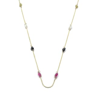 Foto 1 | Foto 1 | Cadena Con Zirconias Colores Oro Sólido 10k