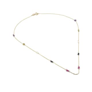Foto 3 | Foto 3 | Cadena Con Zirconias Colores Oro Sólido 10k