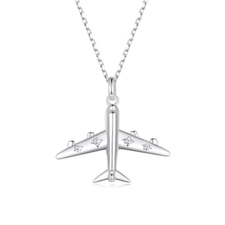 Foto 1 | Foto 1 | Collar Chulada, Avión De Plata .925 Con Chapa De Platino, Se Pude Mojar