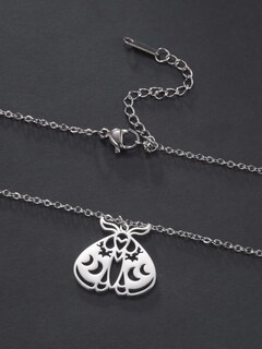 Foto 4 | Foto 4 | Collar Shein Mystic Moth Con Colgante De Acero Inoxidable Plateado - Venta Internacional.