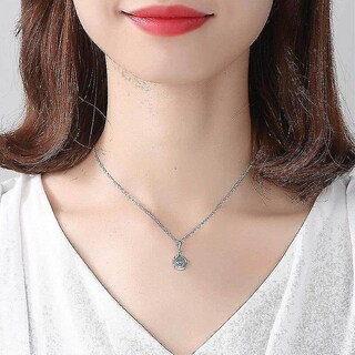 Foto 1 | Foto 1 | Collar Huoguo Con Colgantes De Plata 925 Con Circonitas Azules Para Mujer - Venta Internacional.