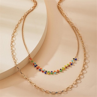 Foto 5 | Foto 5 | Collar Huoguo Aleación De Bolas De Arroz Color Bohemio Estilo Clan - Venta Internacional.