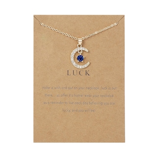 Foto 1 | Foto 1 | Collar Huoguo Con Colgante De Estrella Lunar Con Piedra Natal Para Mujer - Venta Internacional.