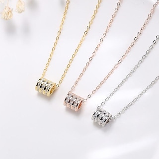 Foto 1 | Foto 1 | Collar Huoguo A213 Con Colgante Cilíndrico De Plata 925 Para Mujer - Venta Internacional.
