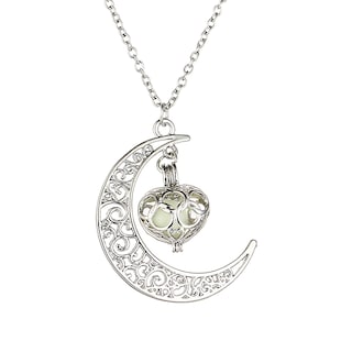 Foto 1 | Foto 1 | Colgante Huoguo Con Forma De Corazón De Luna Hueca Y Piedra Luminosa - Venta Internacional.