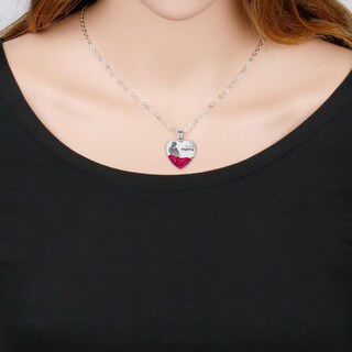 Foto 2 | Foto 2 | Collar Con Colgante En Forma De Corazón Grabado «te Amo» Para Mamá - Venta Internacional.