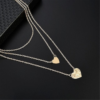Foto 4 | Foto 4 | Collar Huoguo Con Colgante Irregular En Forma De Corazón Multicapa Para Mujer - Venta Internacional.