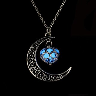 Foto 2 | Foto 2 | Colgante Huoguo Con Forma De Corazón De Luna Hueca Y Piedra Luminosa - Venta Internacional.
