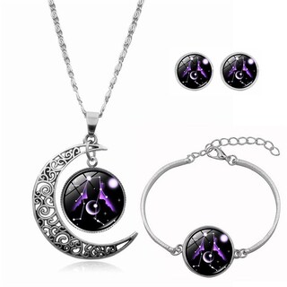 Foto 1 | Foto 1 | Set De Collar Pendientes Y Pulsera Con 12 Constelaciones Para Mujer - Venta Internacional.