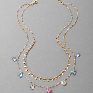 Foto 3 | Foto 3 | Collar Huoguo: Disco Geométrico Dorado Con Borla Y Diamantes De Imitación - Venta Internacional.