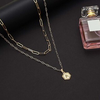 Foto 3 | Foto 3 | Collar Huoguo Cadena Con Sujetapapeles Chapada En Oro Para Mujer - Venta Internacional.