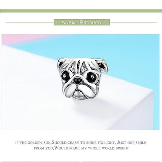 Foto 1 | Foto 1 | Colgantes De Plata De Ley 925 Con Forma De Cabeza De Perro Pug - Venta Internacional.