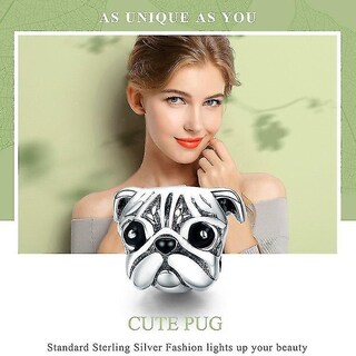 Foto 2 | Foto 2 | Colgantes De Plata De Ley 925 Con Forma De Cabeza De Perro Pug - Venta Internacional.