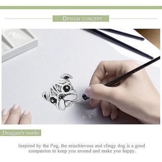 Foto 3 | Foto 3 | Colgantes De Plata De Ley 925 Con Forma De Cabeza De Perro Pug - Venta Internacional.
