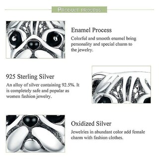 Foto 4 | Foto 4 | Colgantes De Plata De Ley 925 Con Forma De Cabeza De Perro Pug - Venta Internacional.