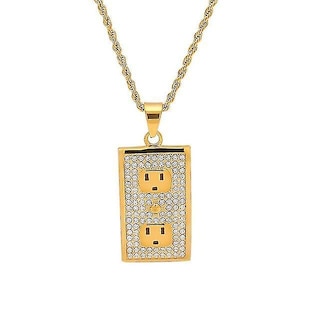 Foto 1 | Foto 1 | Collar Con Colgante Huoguo Dog Tag De Acero Inoxidable Dorado Para Hombre - Venta Internacional.