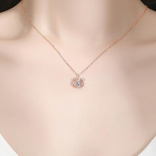 Foto 1 | Foto 1 | Collar Huoguo Rd354 De Plata Para Mujer Con Colgante De Joya Incrustada - Venta Internacional.