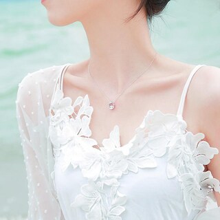 Foto 4 | Foto 4 | Collar Huoguo S925 Con Cadena Cruzada De Plata De Ley Para Mujer - Venta Internacional.