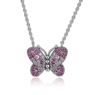 Foto 4 | Foto 4 | Colgantes Huoguo  Colgantes  Deslumbrantes Piedras Rosas Y Mariposas - Venta Internacional.