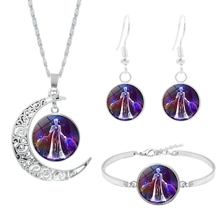 Foto 1 | Foto 1 | Set De Collar Pendientes Y Pulsera Con 12 Constelaciones Para Mujer - Venta Internacional.