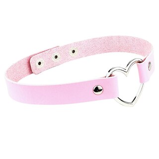 Foto 2 | Foto 2 | Cadena De Cuero Punk Para Cuello Con Forma De Corazón Joyería De Amor Cadena Para Clavícula Femeni - Venta Internacional.
