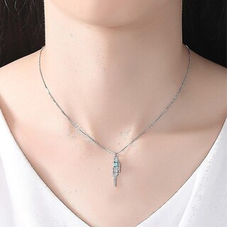 Foto 1 | Foto 1 | Colgantes Huoguo: Amuletos Y Colgantes Azul Esmeralda Y Verde Plata 925 - Venta Internacional.