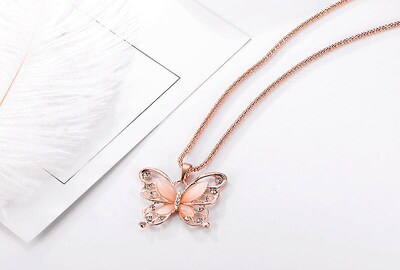 Foto 3 | Foto 3 | Collar Huoguo Con Colgante De Mariposa Con Ópalo Y Ópalo Para Mujer - Venta Internacional.