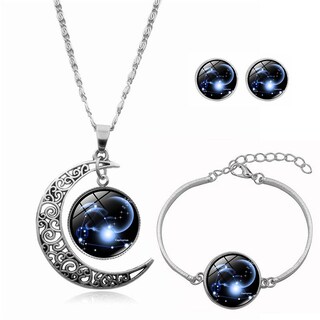 Foto 2 | Foto 2 | Set De Collar Pendientes Y Pulsera Con 12 Constelaciones Para Mujer - Venta Internacional.
