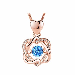 Foto 1 | Foto 1 | Collar Huoguo Infinity Love Heart Chapado En Plata Para Mujer - Venta Internacional.