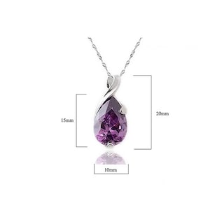 Foto 4 | Foto 4 | Colgante Huoguo Fashion De Cristal Morado Con Forma De Lágrima De Ángel - Venta Internacional.