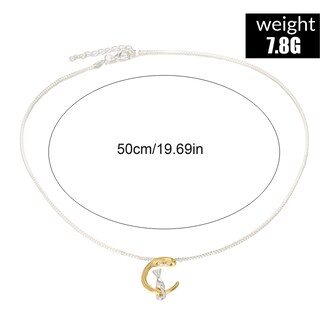Foto 3 | Foto 3 | Collar Moon Cat Clavicle Chain Para Mujer Y Hombre Huoguo - Venta Internacional.