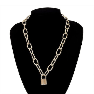 Foto 3 | Foto 3 | Collar Huoguo Vintage Con Cadena Grande Metalizada Dorada - Venta Internacional.