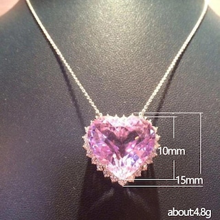 Foto 2 | Foto 2 | Collar Huoguo Ultra-flash Con Microincrustaciones De Circonitas Rosas En Forma De Corazón - Venta Internacional.