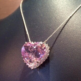 Foto 3 | Foto 3 | Collar Huoguo Ultra-flash Con Microincrustaciones De Circonitas Rosas En Forma De Corazón - Venta Internacional.