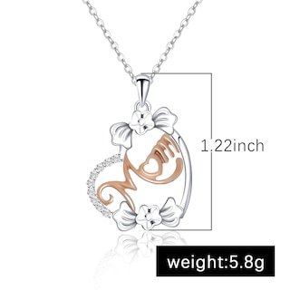 Foto 1 | Foto 1 | Collar Huoguo Fashion Mom Con Forma De Corazón Y Flores De Aleación De 45+5 Cm - Venta Internacional.