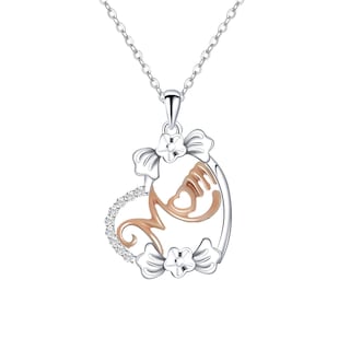 Foto 2 | Foto 2 | Collar Huoguo Fashion Mom Con Forma De Corazón Y Flores De Aleación De 45+5 Cm - Venta Internacional.