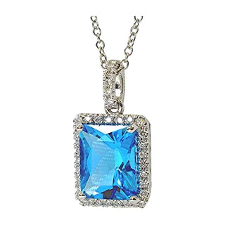 Foto 1 | Foto 1 | Collar Huoguo Ultra-flash Con Microincrustaciones De Circón Azul Para Mujer - Venta Internacional.