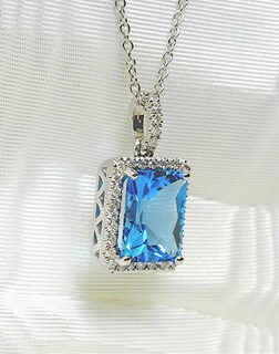 Foto 4 | Foto 4 | Collar Huoguo Ultra-flash Con Microincrustaciones De Circón Azul Para Mujer - Venta Internacional.