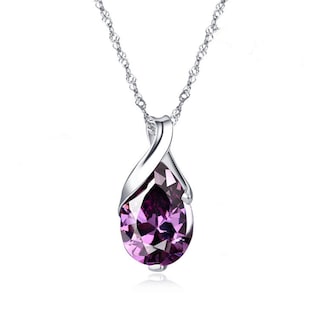 Foto 3 | Foto 3 | Colgante Huoguo Fashion De Cristal Morado Con Forma De Lágrima De Ángel - Venta Internacional.