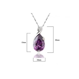 Foto 4 | Foto 4 | Colgante Huoguo Fashion De Cristal Morado Con Forma De Lágrima De Ángel - Venta Internacional.
