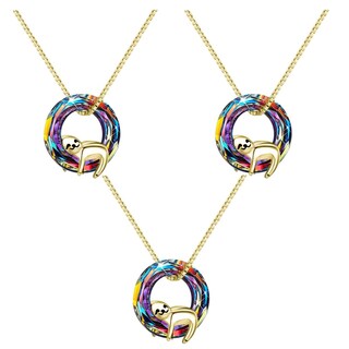 Foto 2 | Foto 2 | Collar de Oso Perezoso con Aro High Mónaco 3 Piezas color Dorado