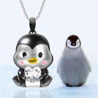 Foto 3 | Foto 3 | Cadena Y Dije High Monaco  Mxgui-004  4 Pzas  Collar Pingüino/corazón  Negro/blanco