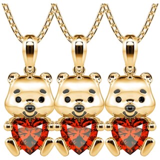 Foto 2 | Foto 2 | Cadenas Y Dijes Para Damahigh Monaco Mxbrk-003 3 Piezas Dorado Y Rojo