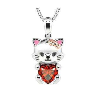Foto 1 | Foto 1 | Collar de Gatita con Córazon High Mónaco Mxtne-001 1 Pieza Collar Gatita/Corazón  Plata/Rojo